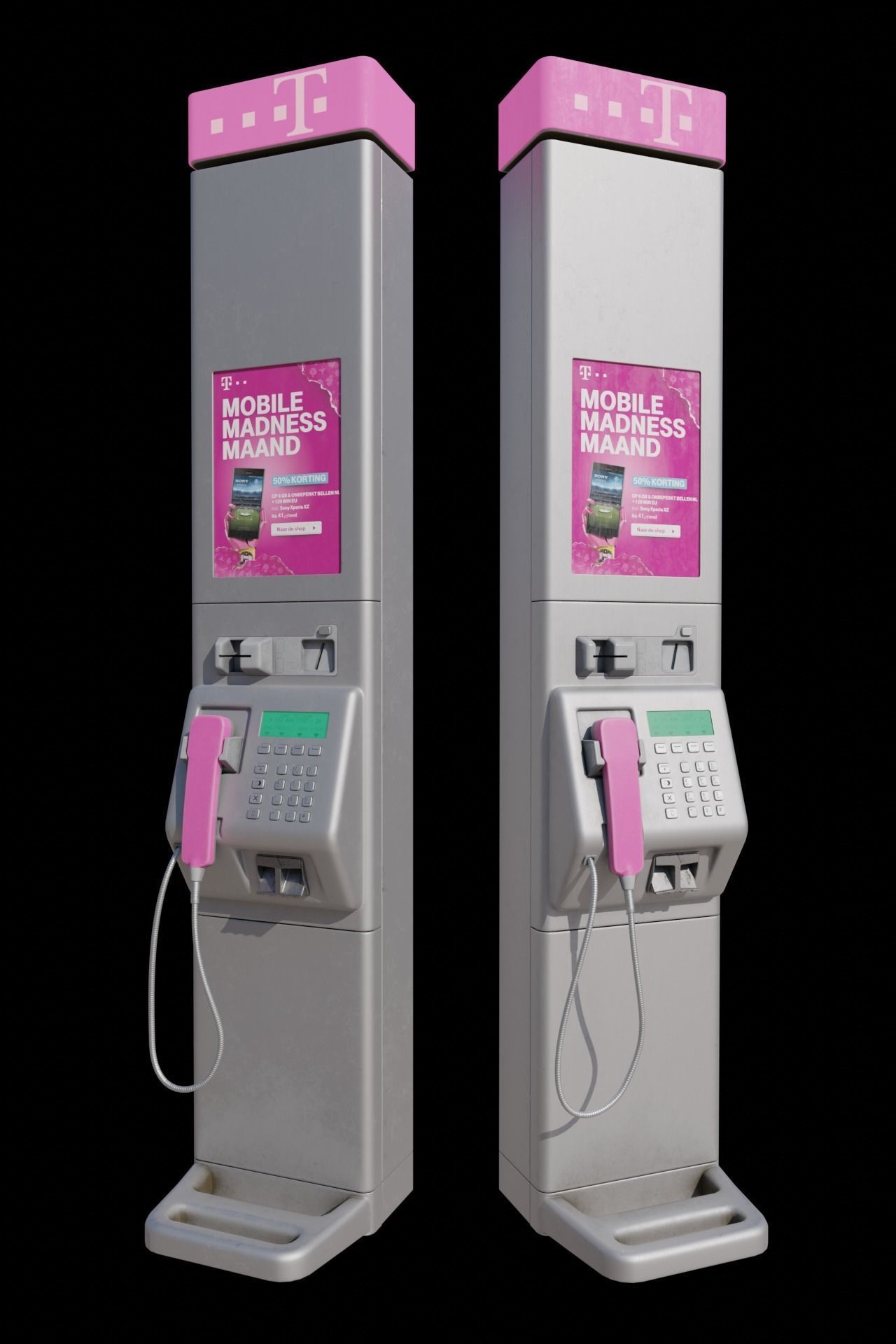3D model T mobile phone booth VR / AR / lowpoly CGTrader