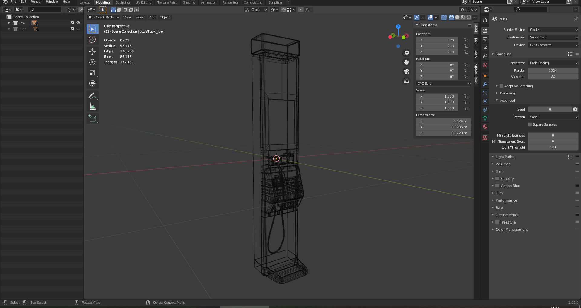 T mobile phone booth Low-poly 3D model_3