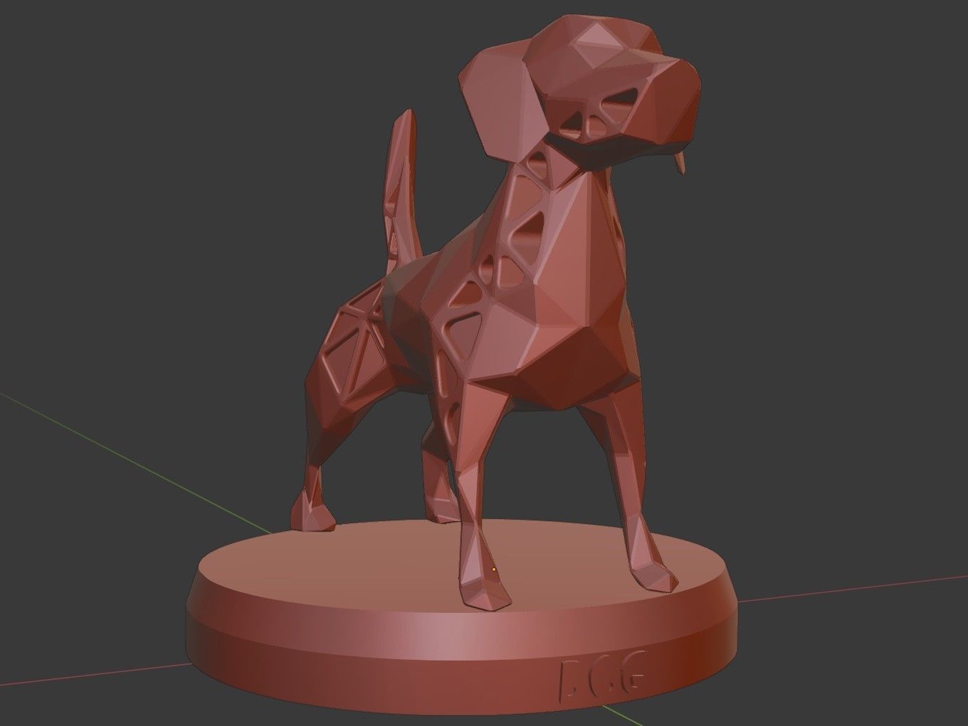 Voronoi Sporty Dog 3D print model_11