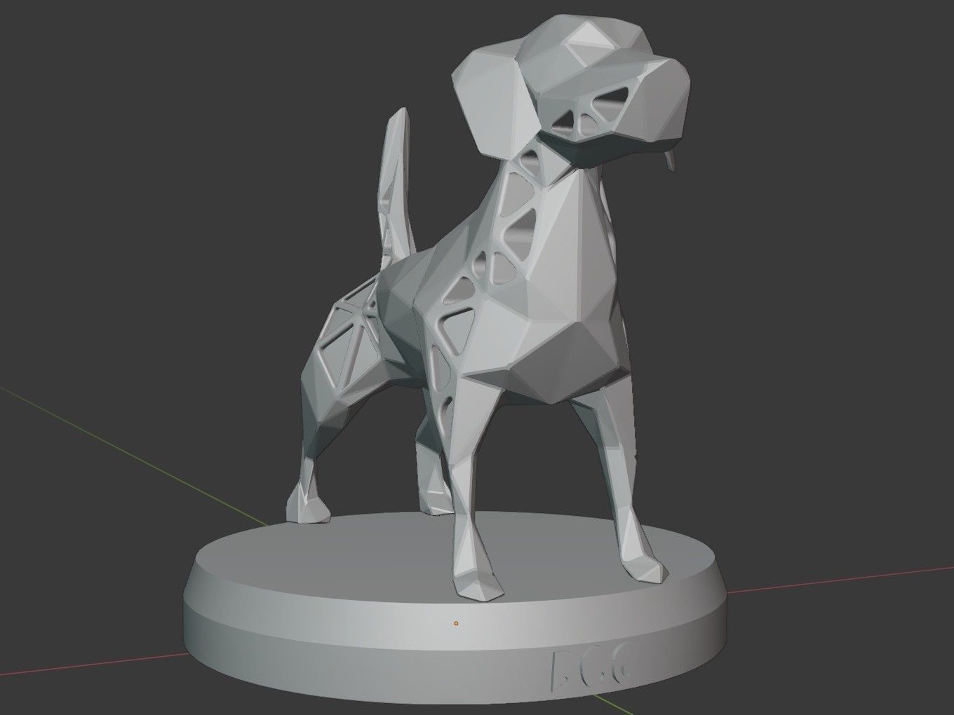 Voronoi Sporty Dog 3D print model_7