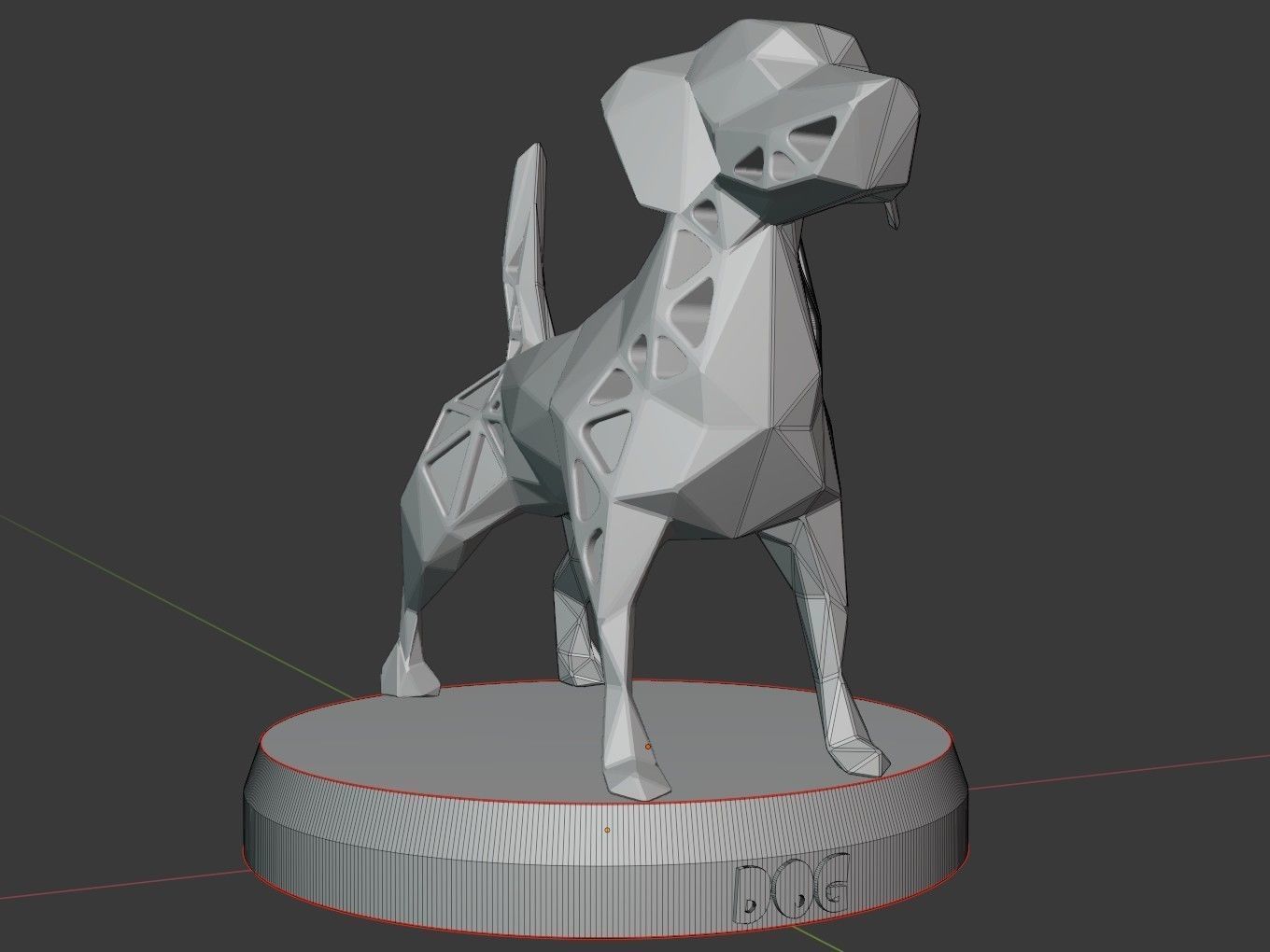 Voronoi Sporty Dog 3D print model_8