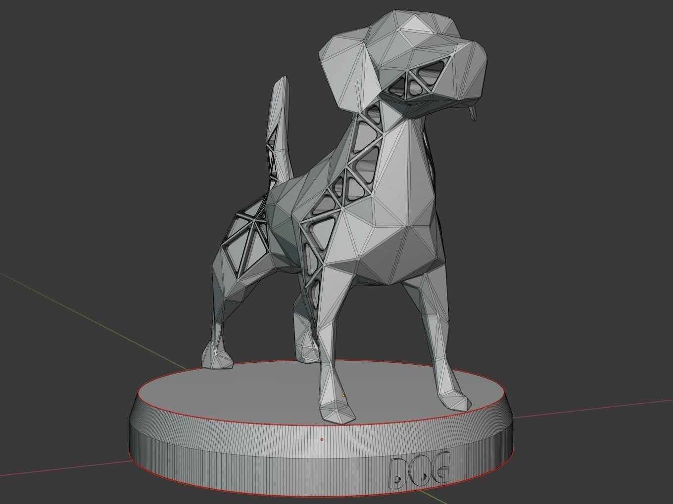 Voronoi Sporty Dog 3D print model_9