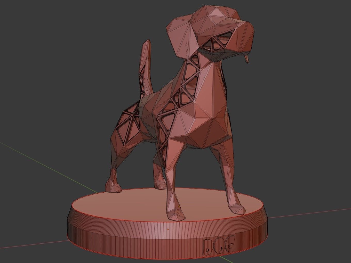 Voronoi Sporty Dog 3D print model_10