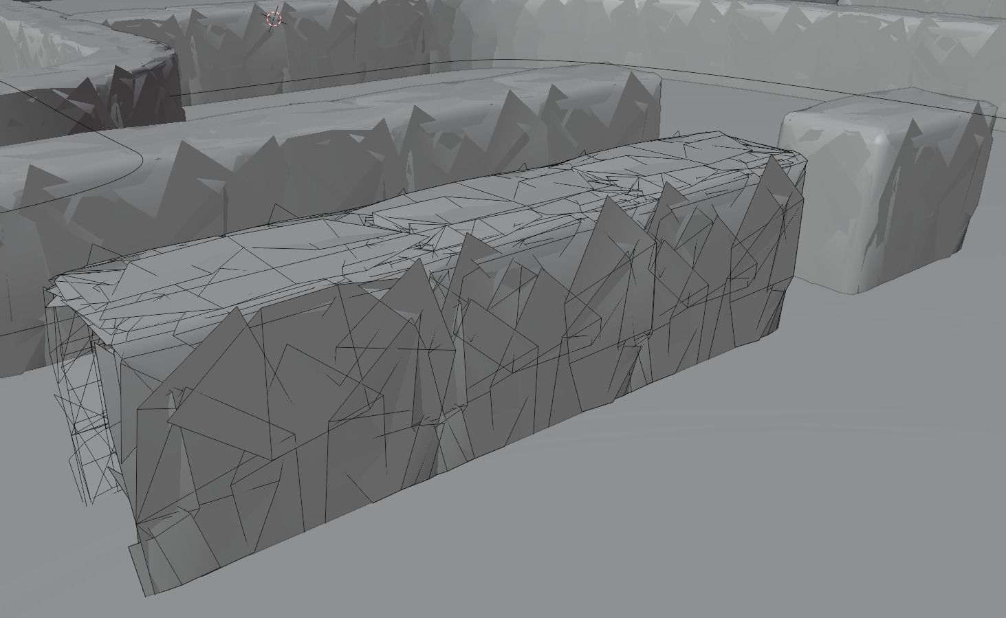 Low-Poly Boxwood Hedge Version 2 Low-poly 3D model_3