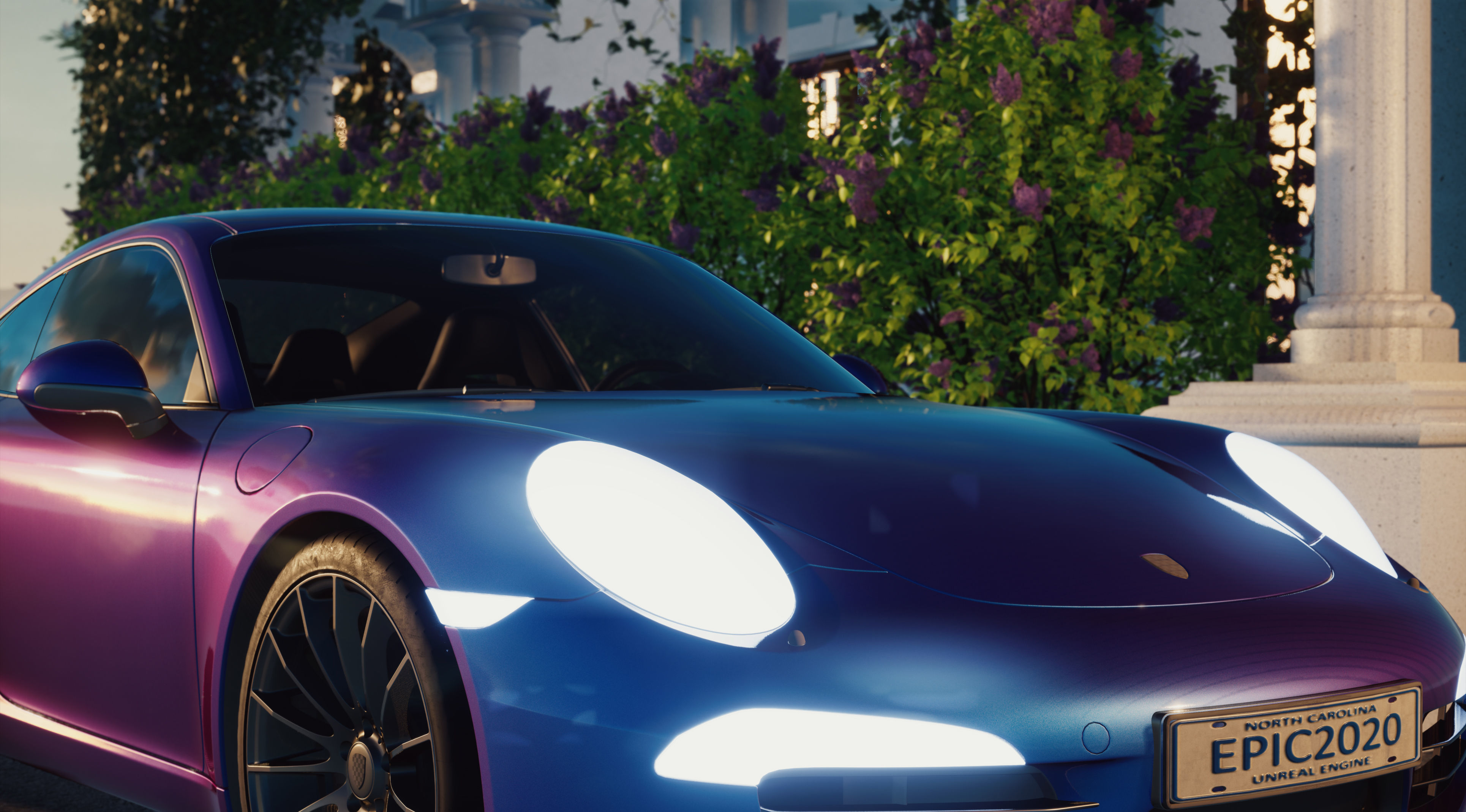 Exterior Villa Scene 3D model_7