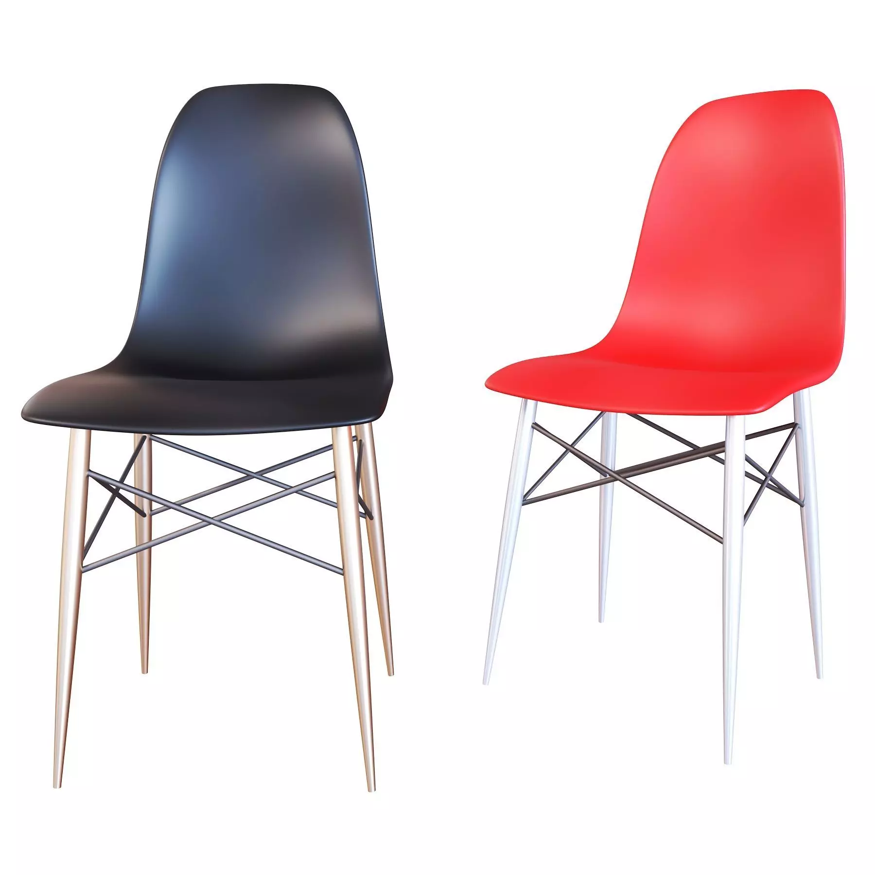 chair two eames chairs side Free 3D model