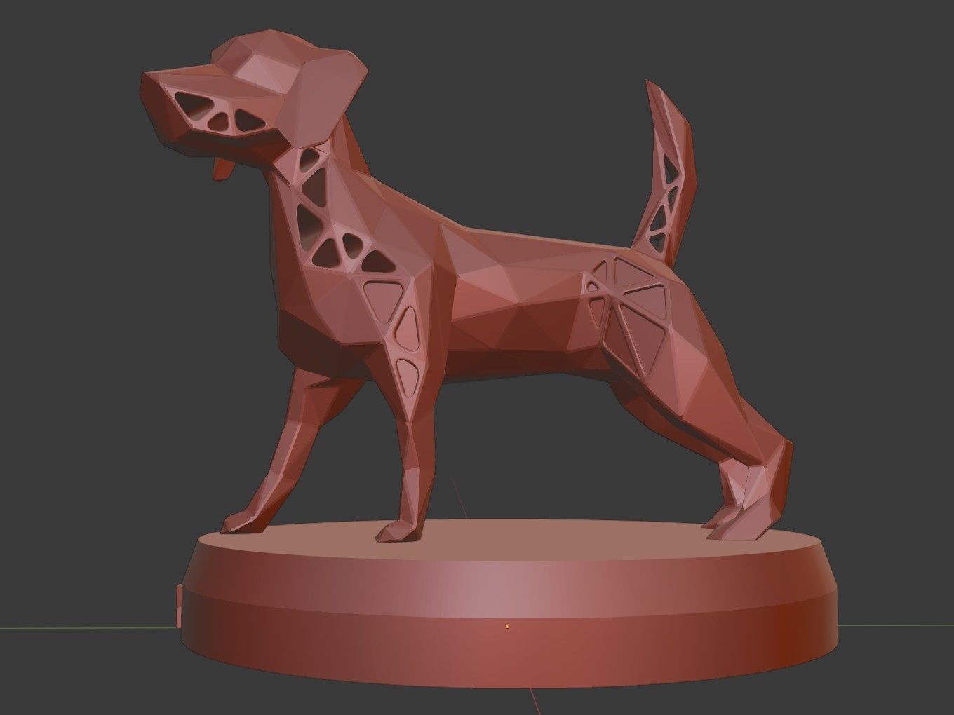 Voronoi Electric Blue Dog 3D print model_13