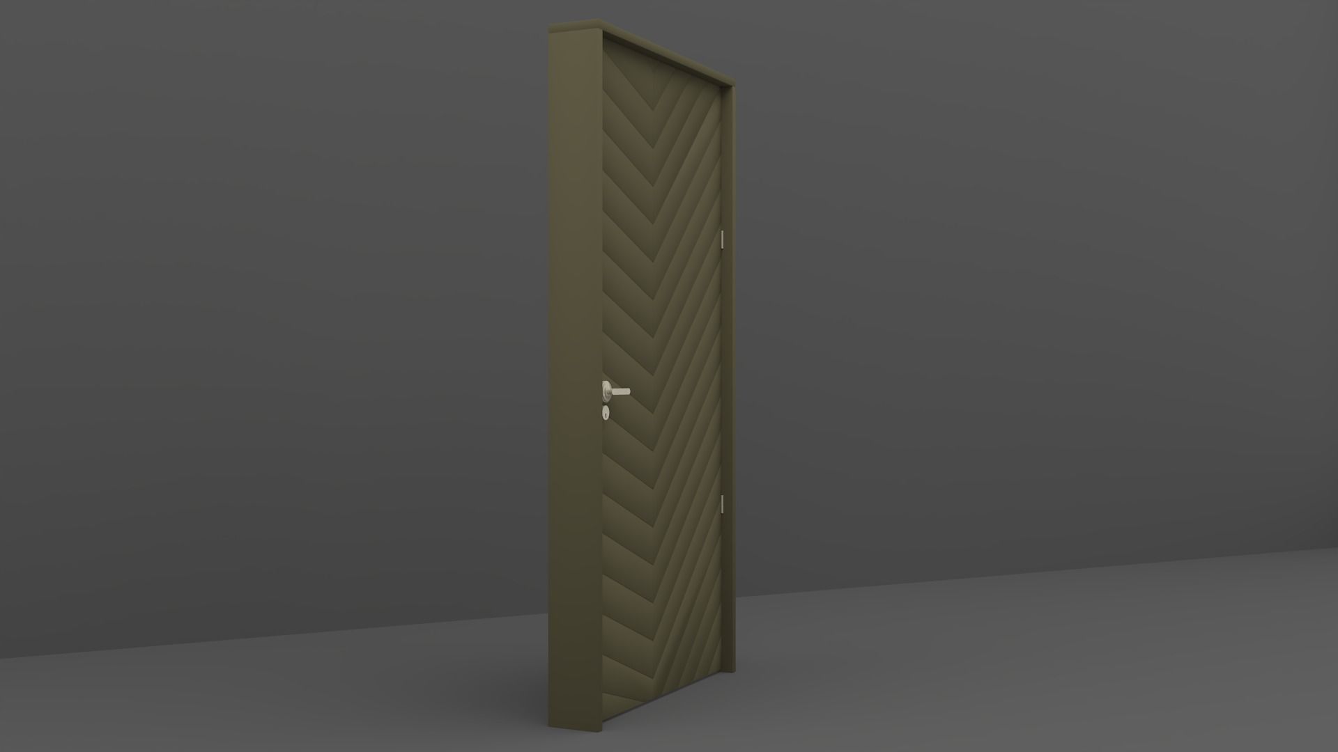 Wood Door 3D model_2