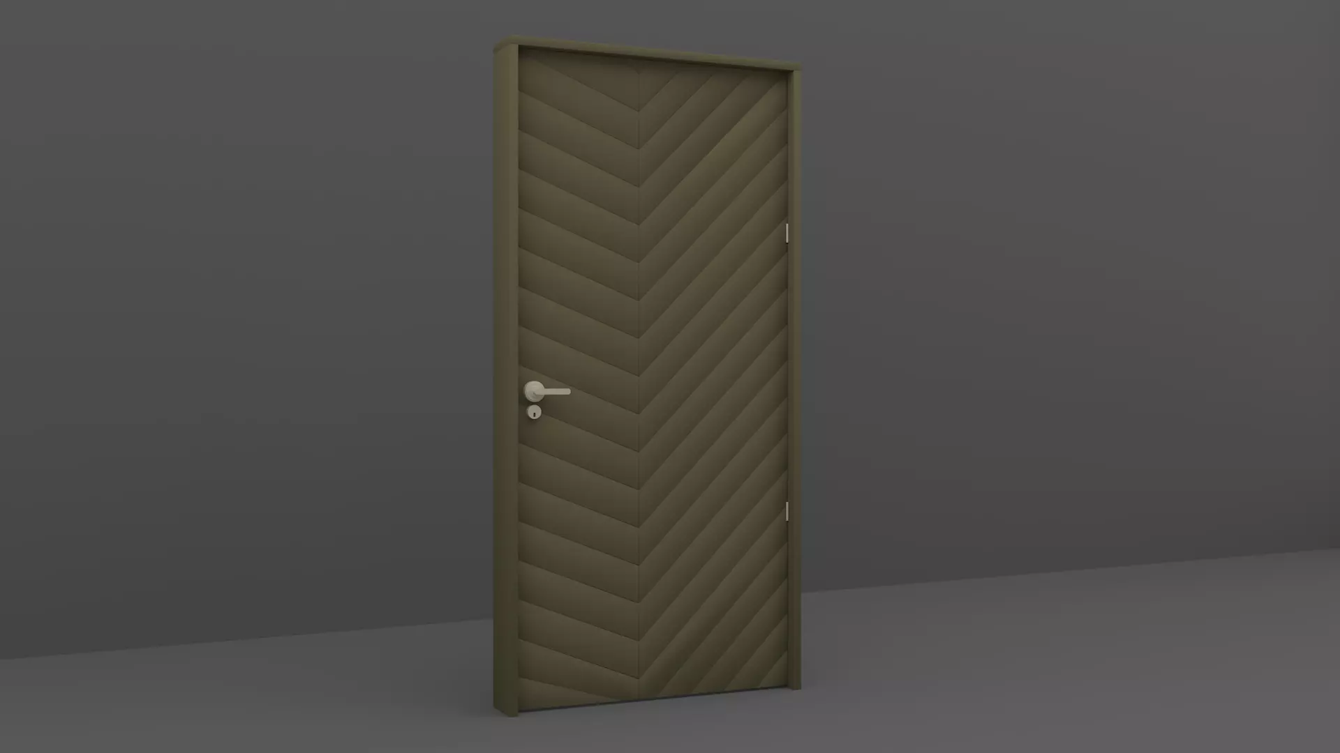 Wood Door 3D model_0