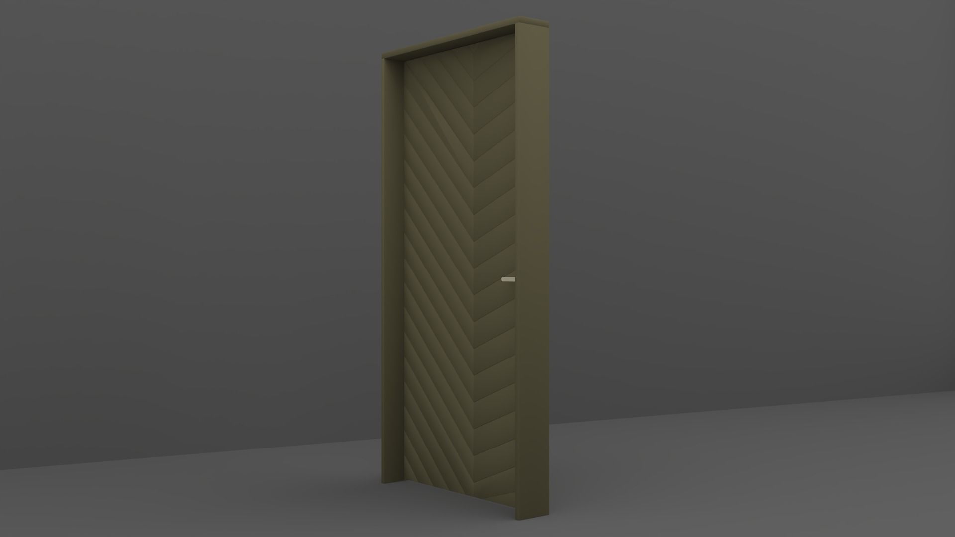 Wood Door 3D model_4