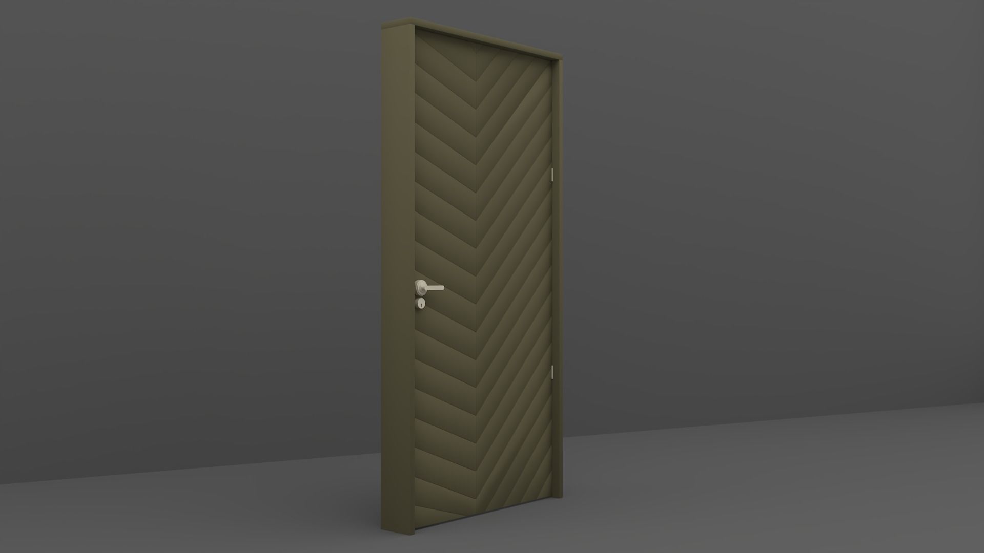 Wood Door 3D model_1