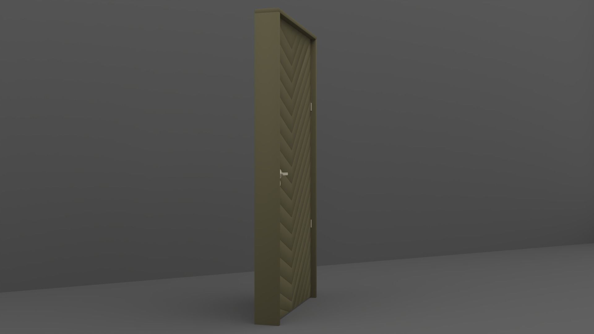 Wood Door 3D model_3