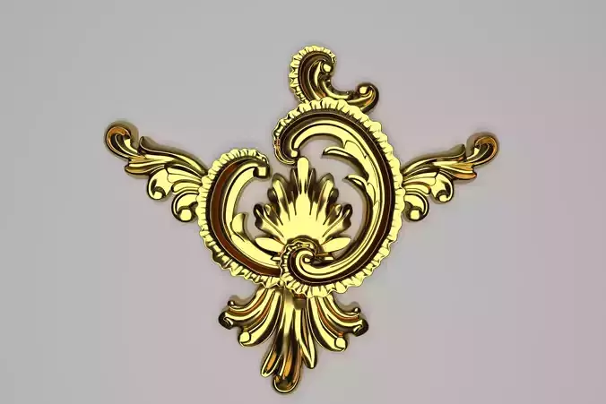 Decor gold ornate ornament