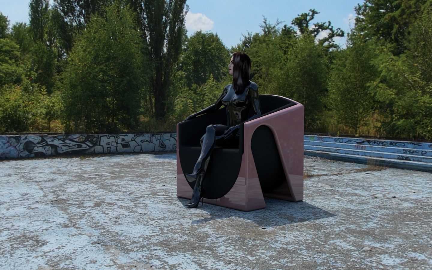 Modern Chair Free 3D model_2