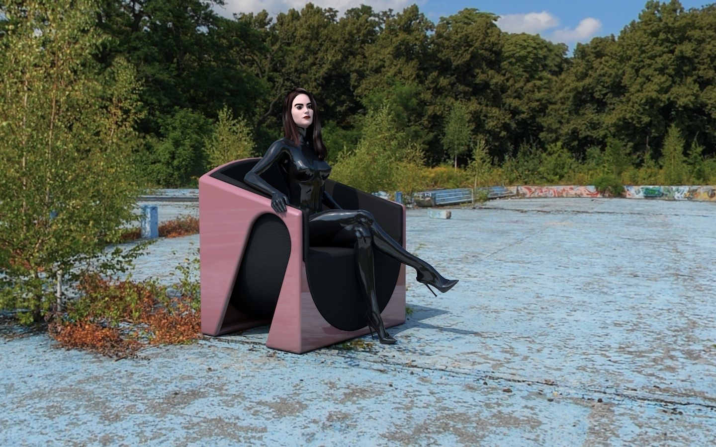 Modern Chair Free 3D model_1