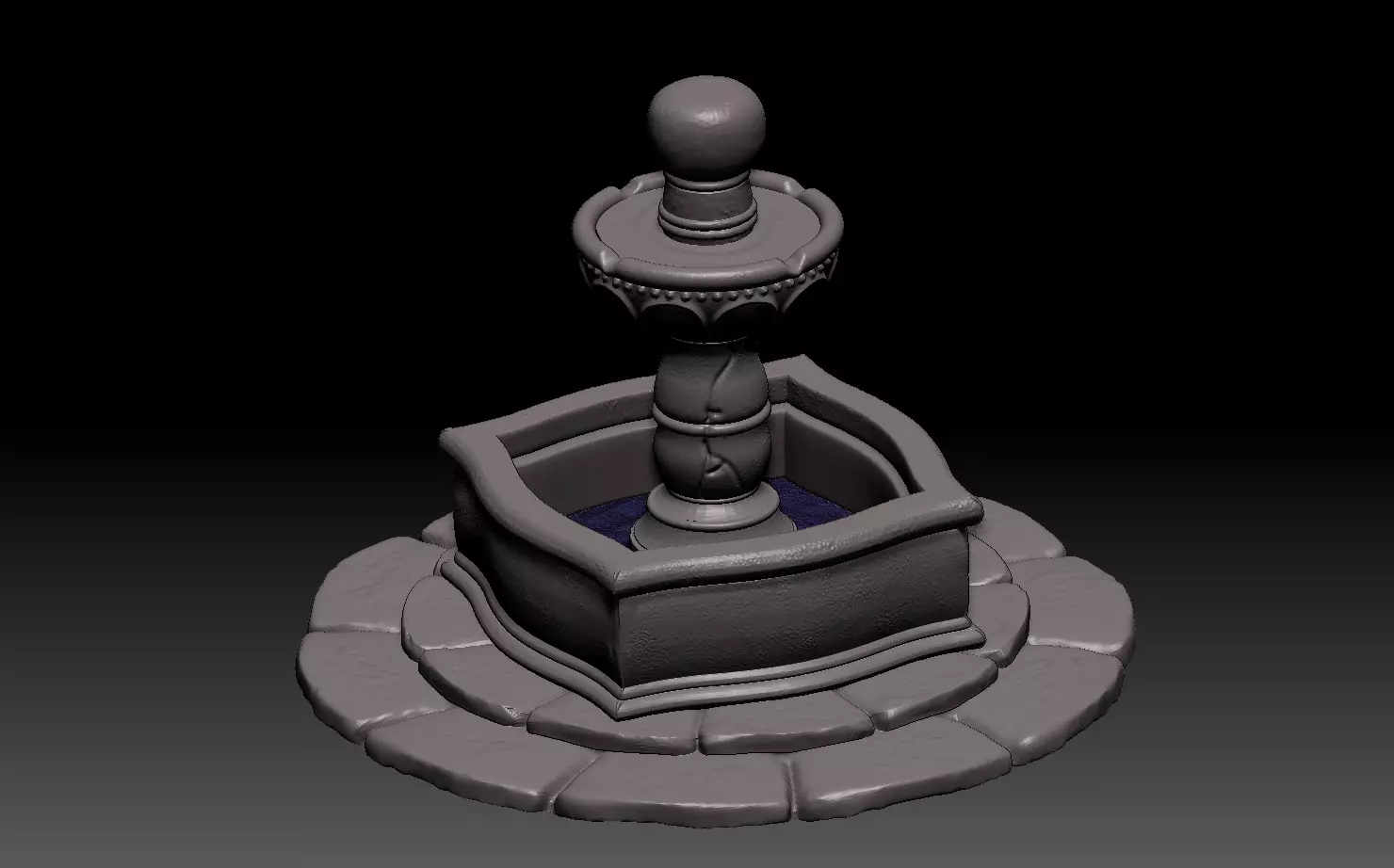 Fountain 3D model  Free 3D model_0