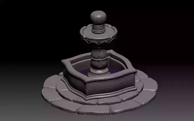 Fountain 3D model  Free 3D model
