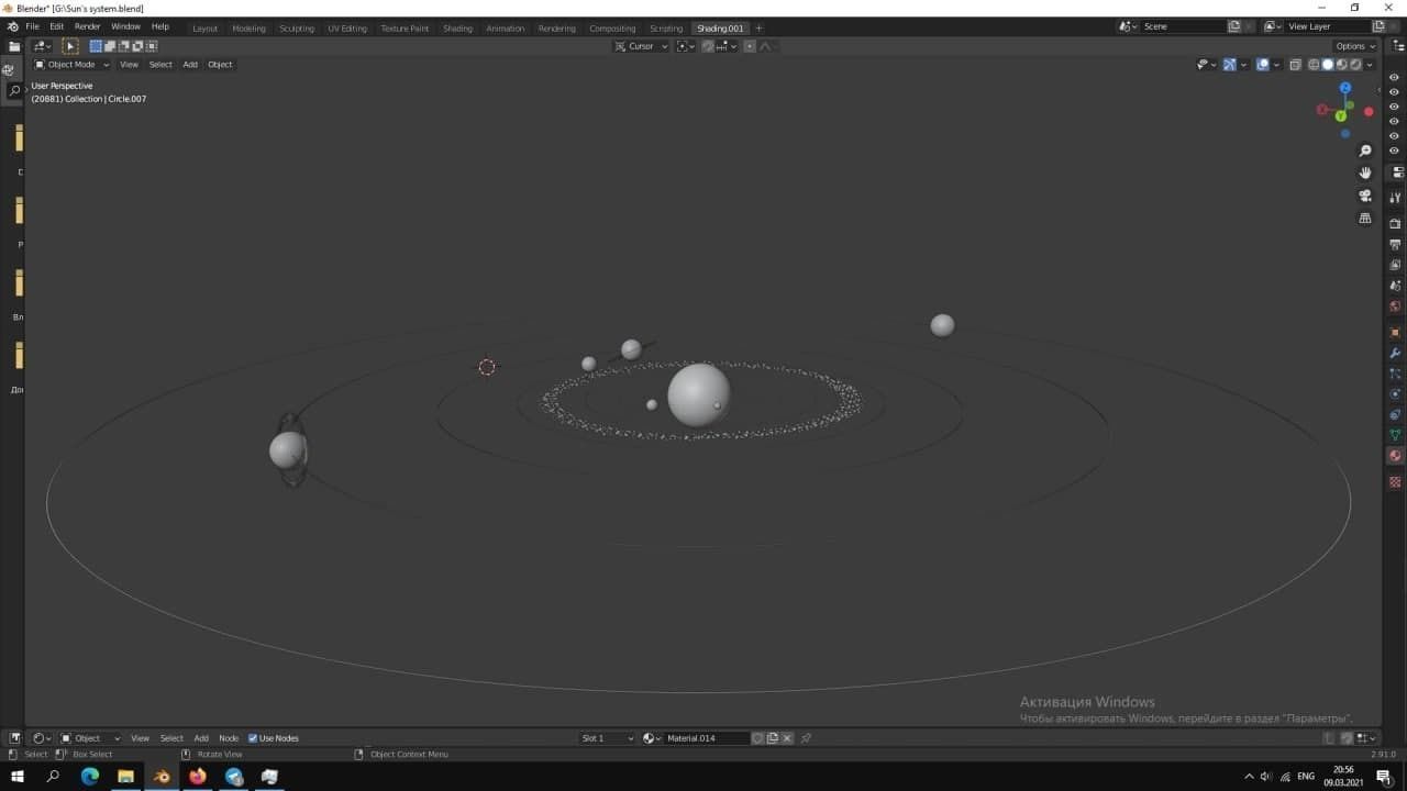  Animated model of the solar system 3D model_3