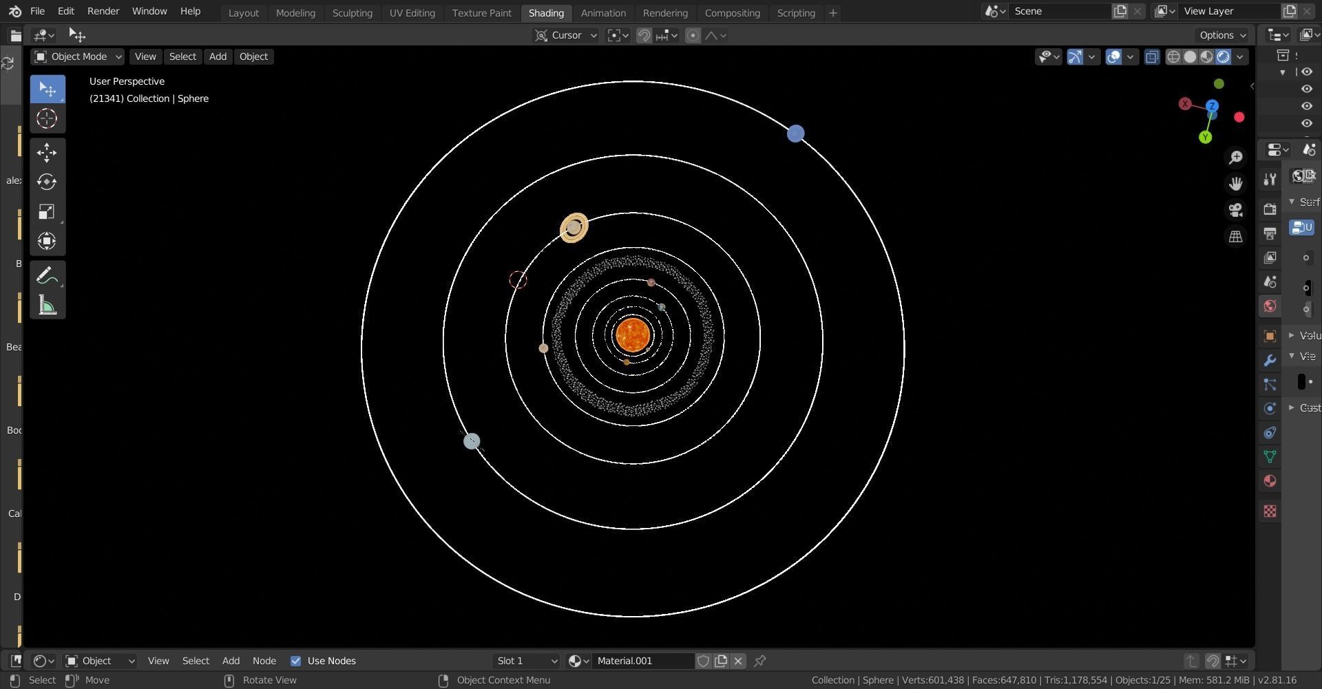  Animated model of the solar system 3D model_4