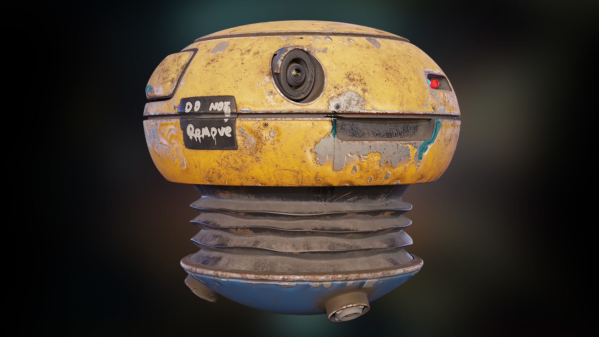 Hovering Drone Robot - Game Ready Character Low-poly 3D model_3