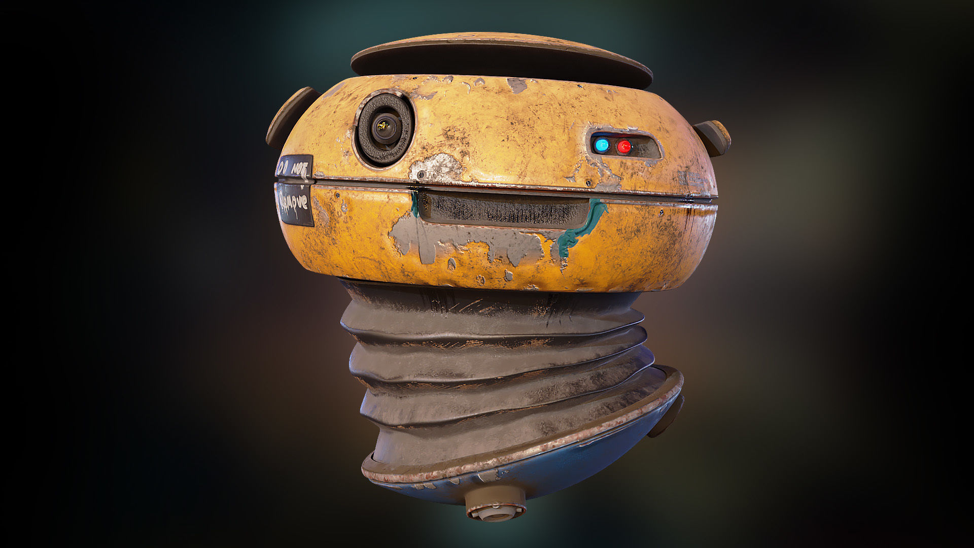 Hovering Drone Robot - Game Ready Character Low-poly 3D model_2