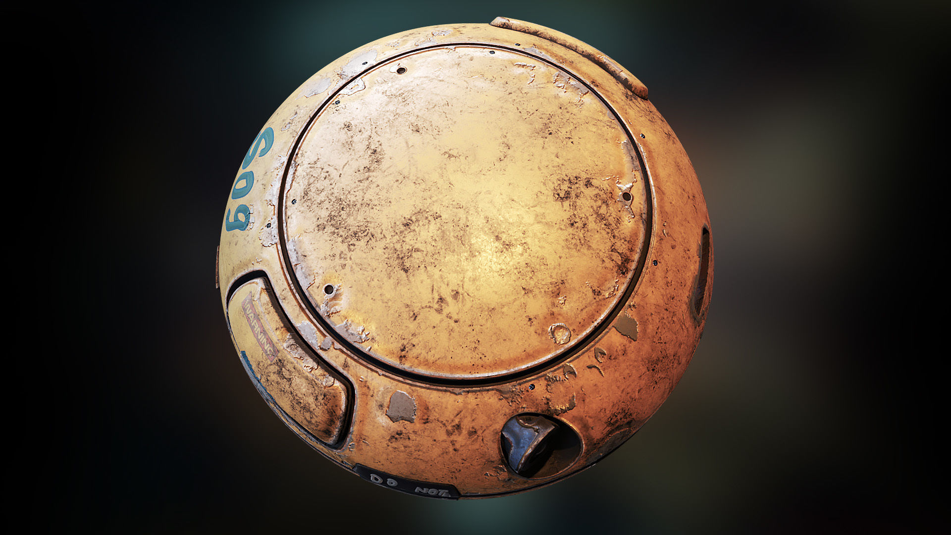 Hovering Drone Robot - Game Ready Character Low-poly 3D model_6