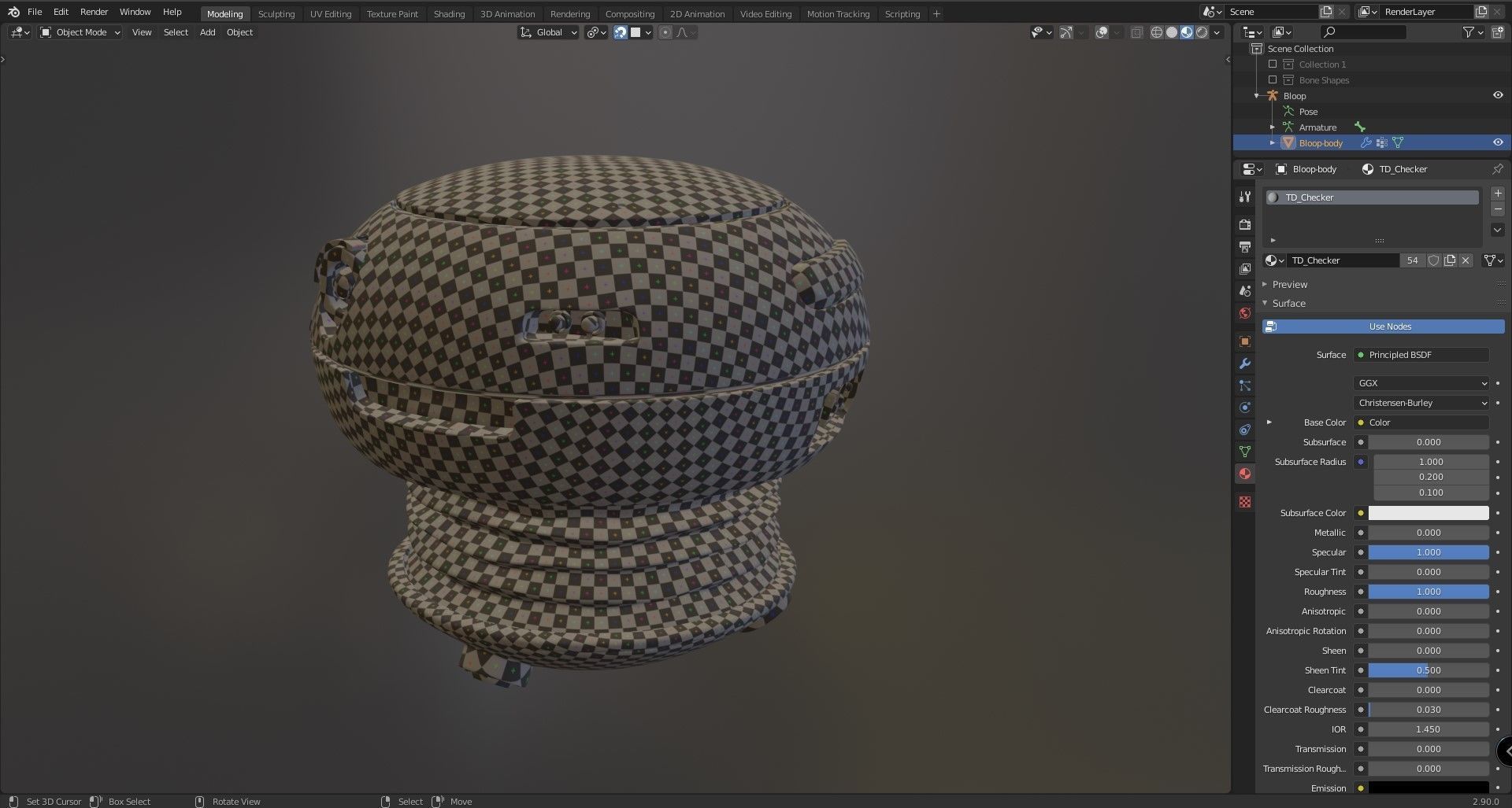 Hovering Drone Robot - Game Ready Character Low-poly 3D model_15