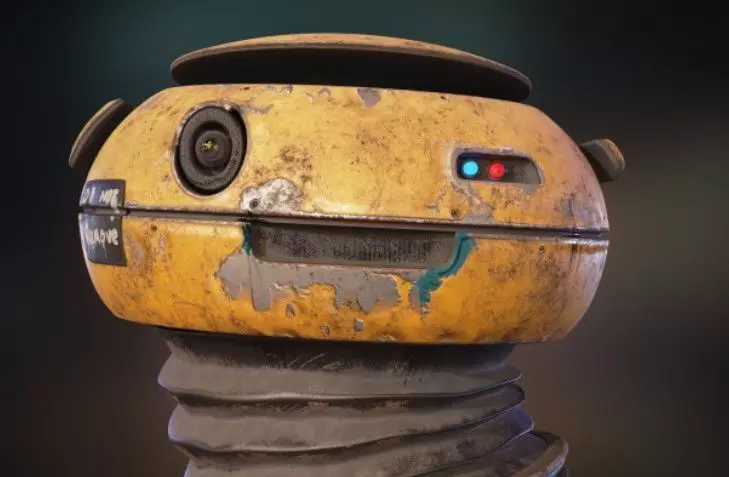 Hovering Drone Robot - Game Ready Character Low-poly 3D model_0