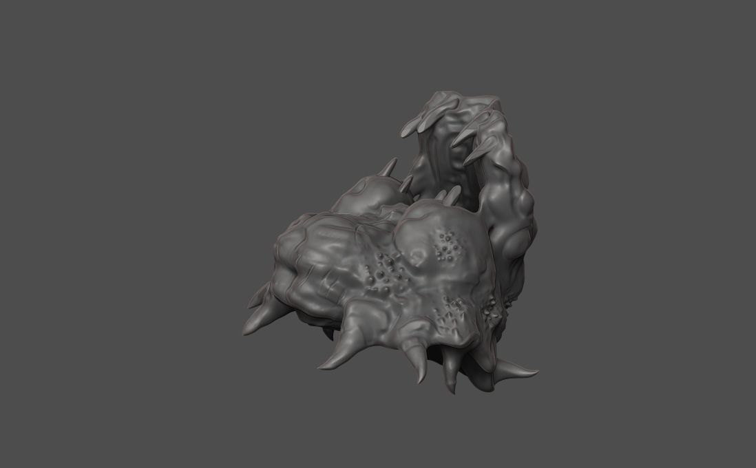 Glutter creature sclupt 3D model_3