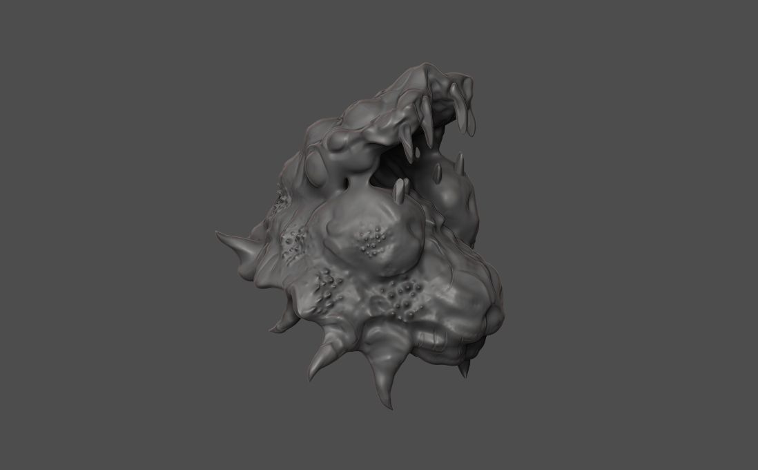 Glutter creature sclupt 3D model_4