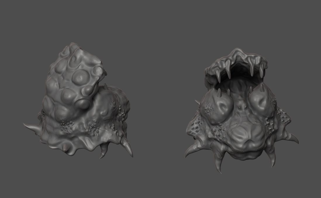 Glutter creature sclupt 3D model_6