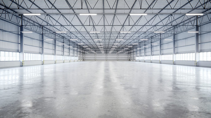 Warehouse Interior 9b Low-poly 3D model