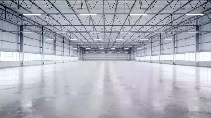 Warehouse Interior 9b Low-poly 3D model