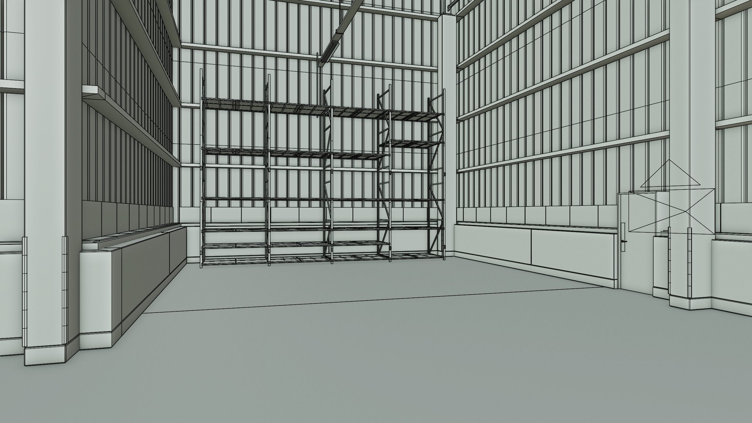 Warehouse Interior 9b Low-poly 3D model_14