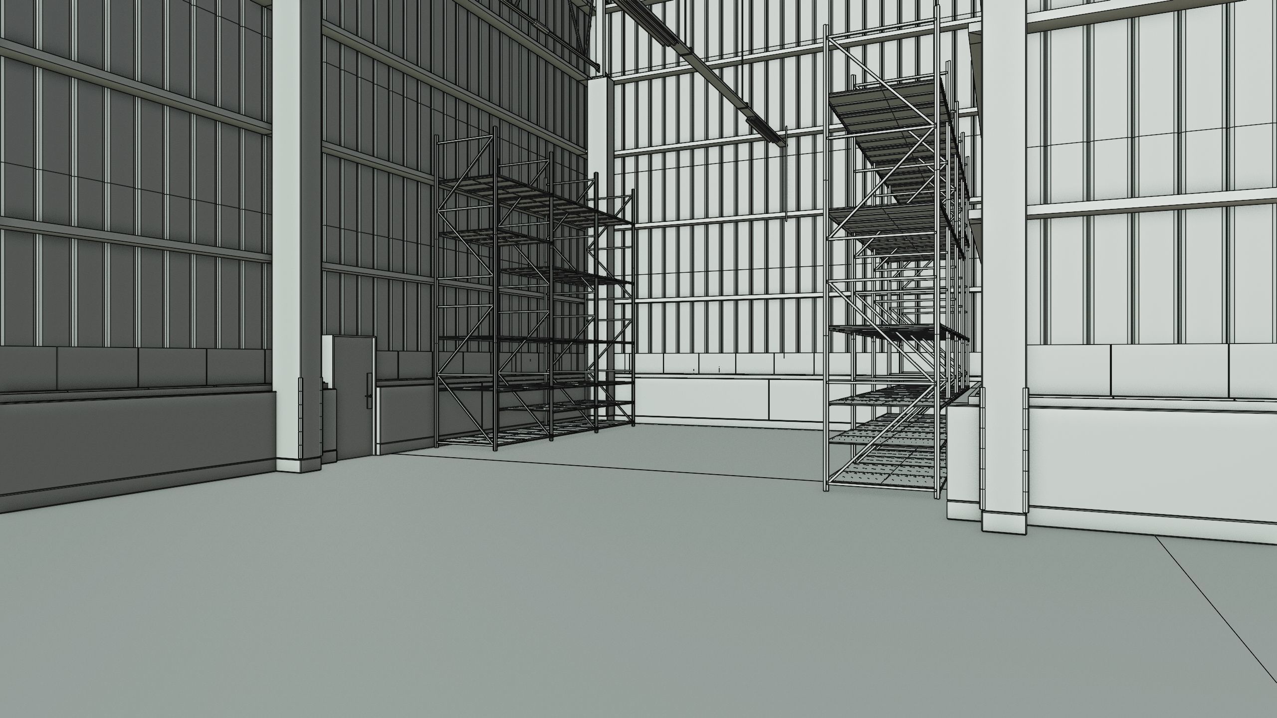Warehouse Interior 9b Low-poly 3D model_12