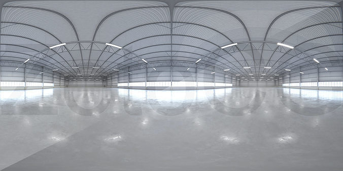 HDRI - Warehouse Interior 9b - 2 versions Texture