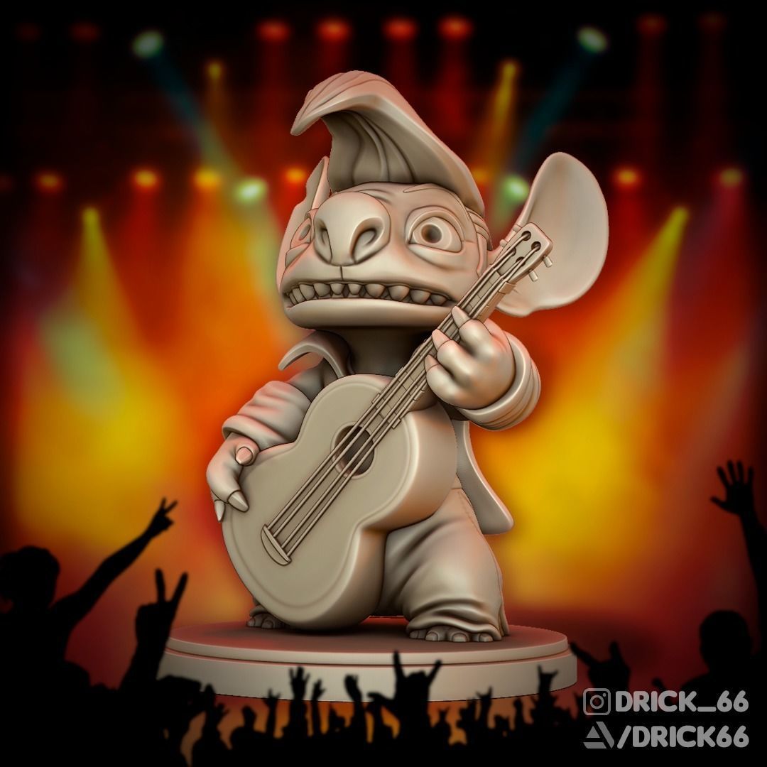 Stitch Elvis  3D print model_1