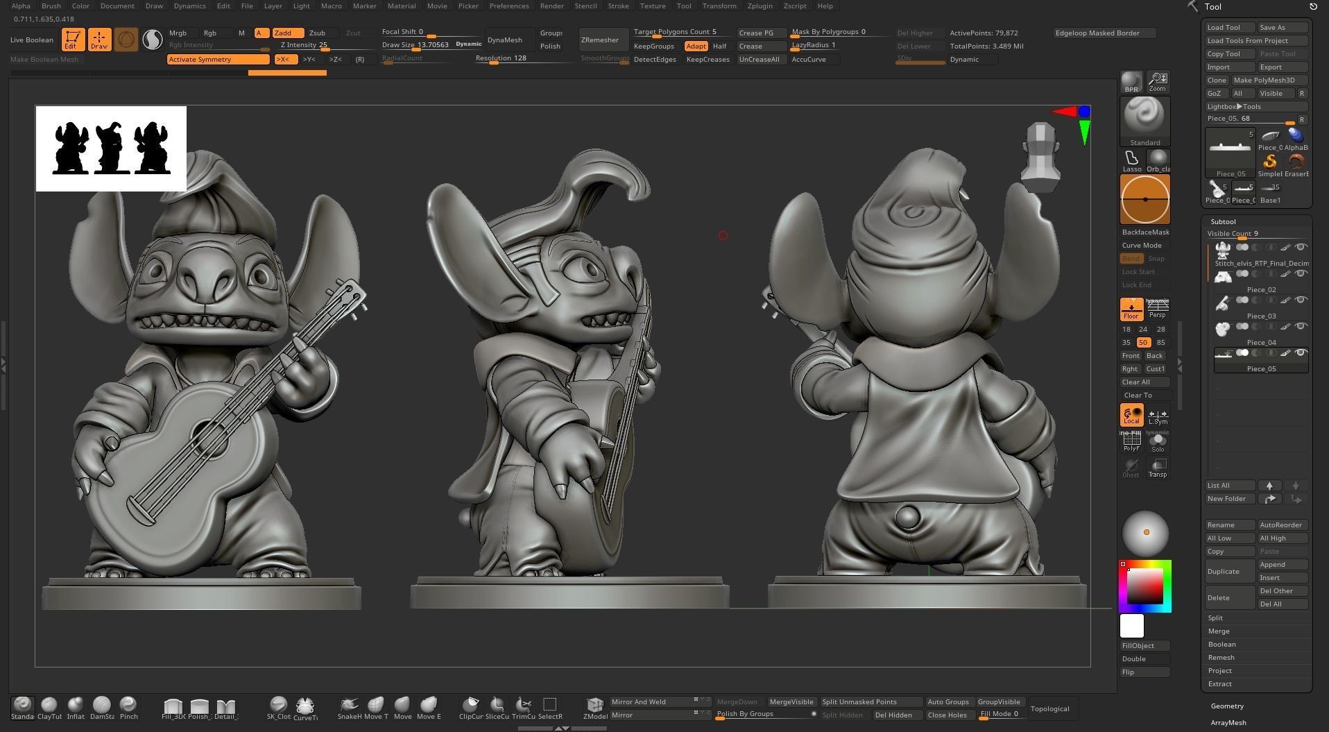 Stitch Elvis  3D print model_2