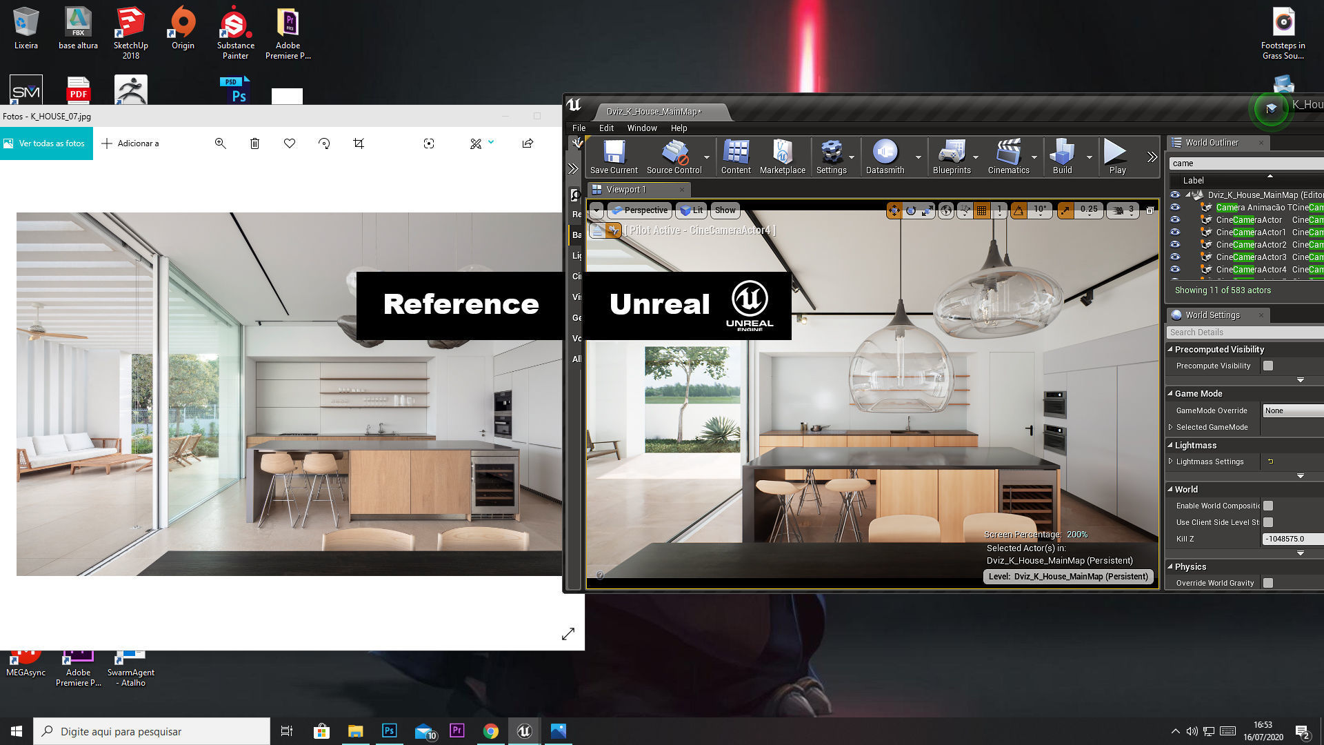  Realistic House Archviz UE4 Project Low-poly 3D model_8