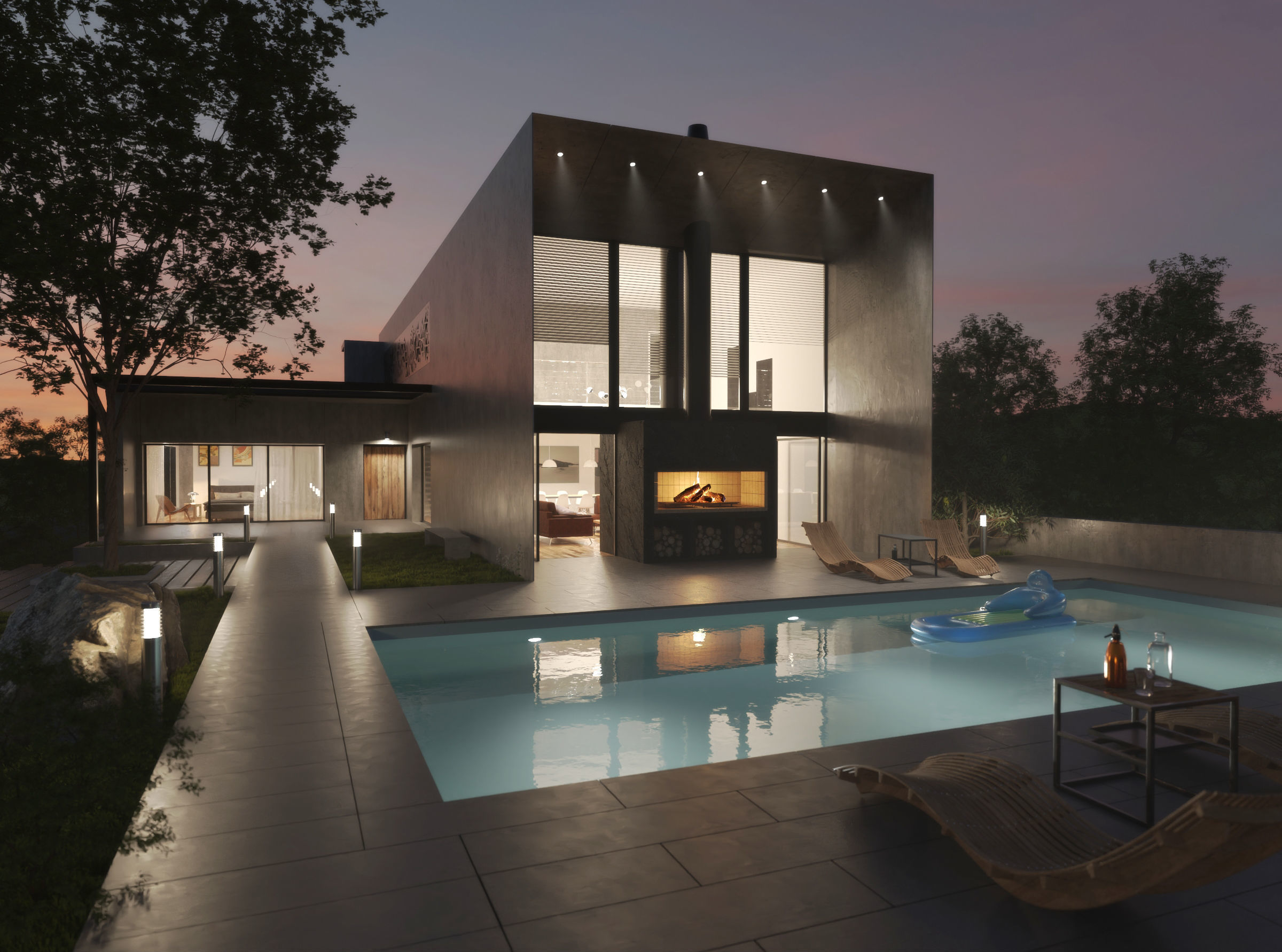 Architect House 3D model_3