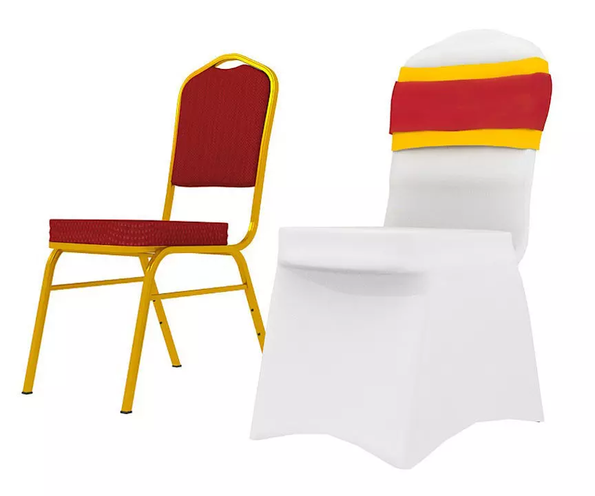 Banquet chair with cover 3D model