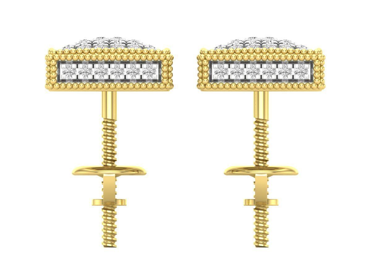 Diamond earrings for woman 3D print model_10