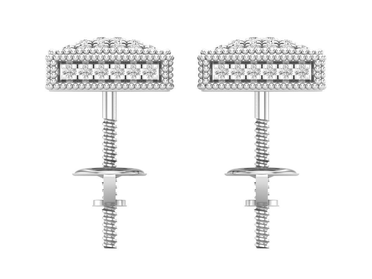 Diamond earrings for woman 3D print model_12