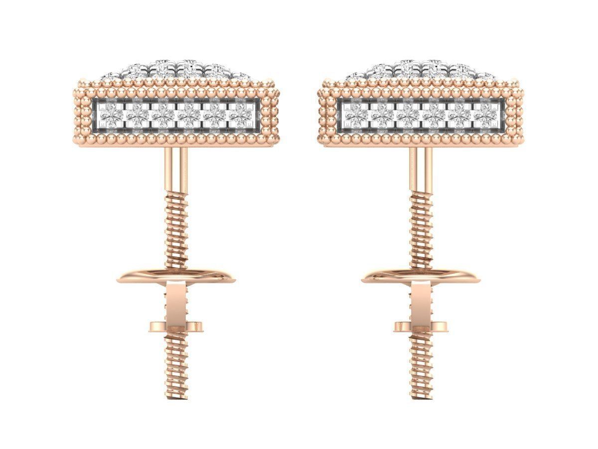 Diamond earrings for woman 3D print model_11