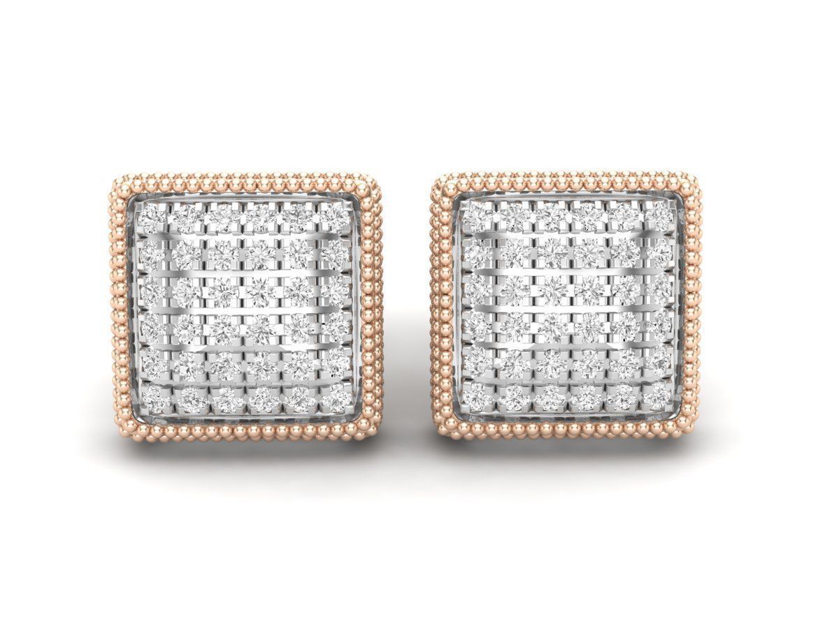 Diamond earrings for woman 3D print model_8
