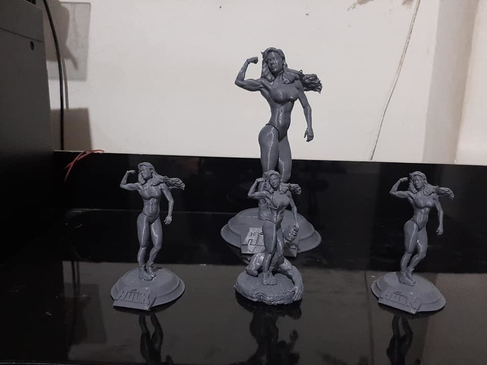She-Hulk Model 2 3D Print incredible hulk statue 3D print model_8