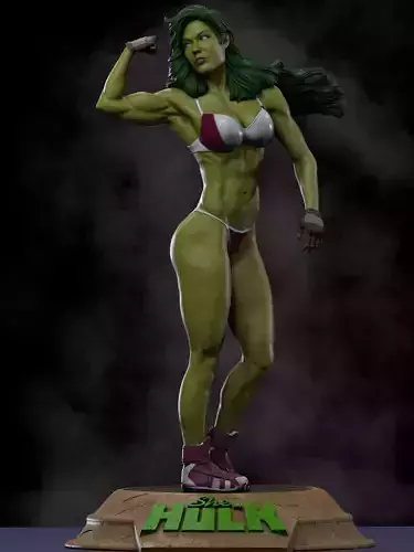 She-Hulk Model 2 3D Print incredible hulk statue