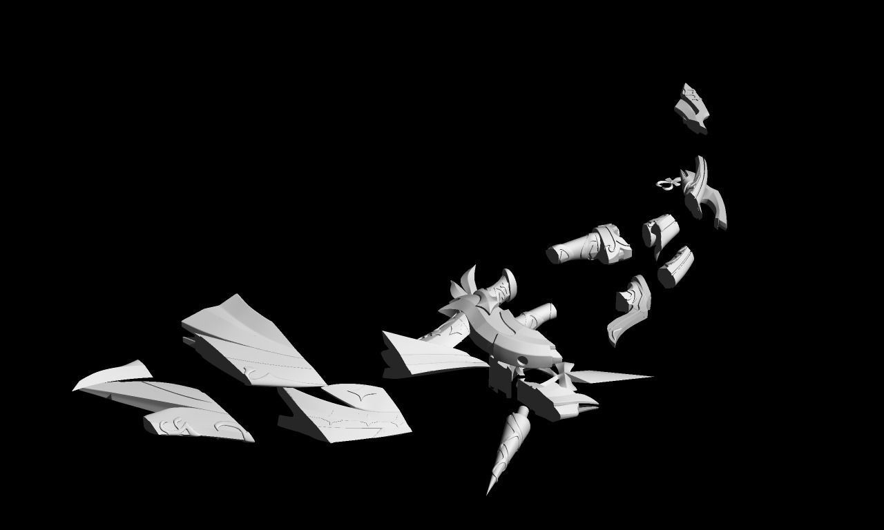 genshin impact bow amos 3D print model_3