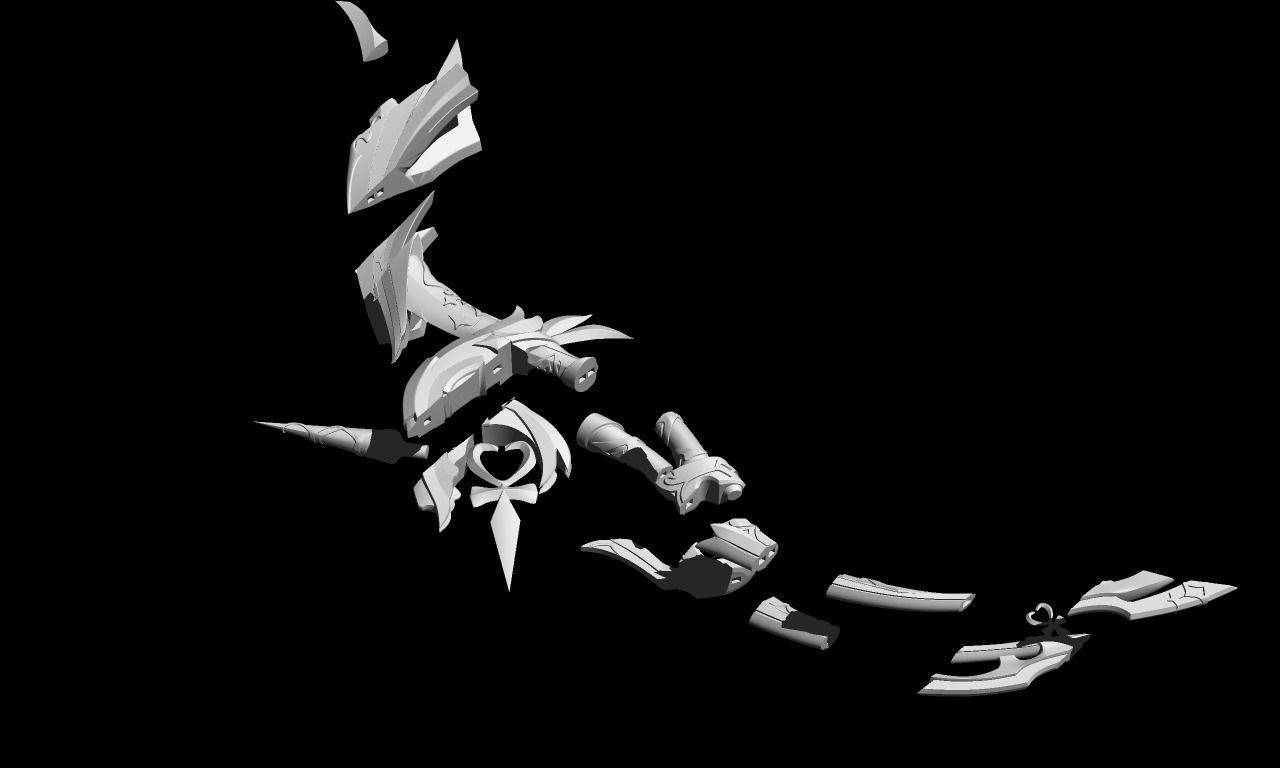 genshin impact bow amos 3D print model_2