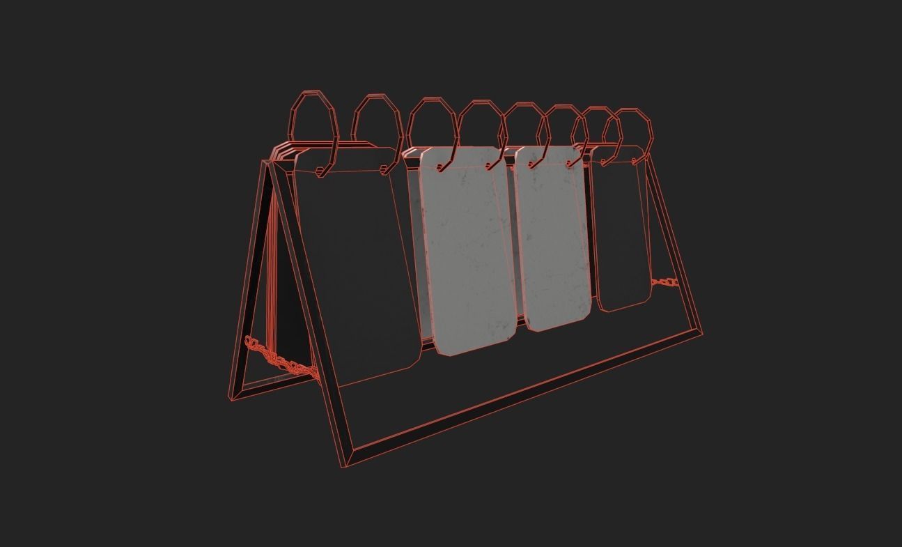 Calendar Low-poly 3D model_7